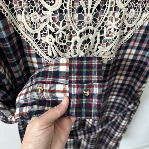 NEW Grace and Lace Stretch Flex Flannel Plaid Dress Size L - Picture 7 of 9